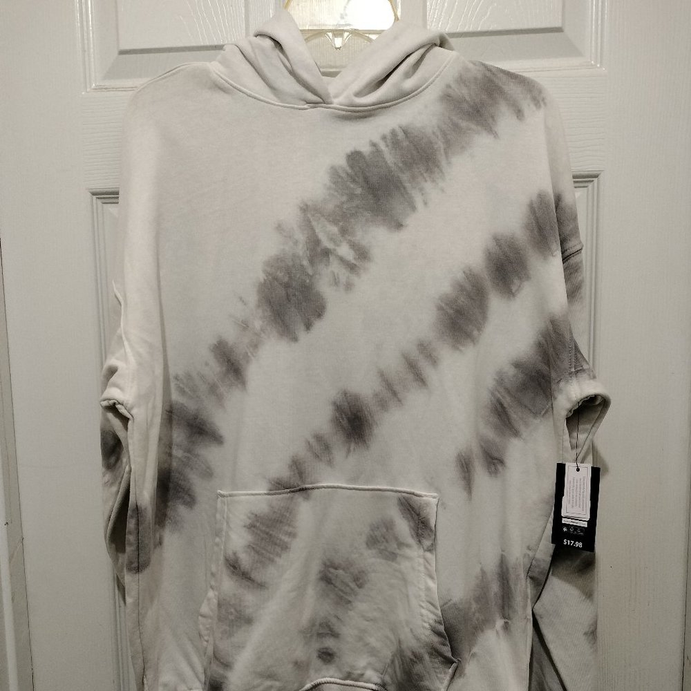 Soft Gray Fleece Hoodie Men